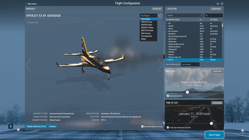 X-Plane 12 - Menu